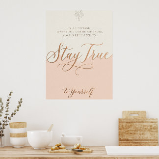 Beige and Peach Motivational Quote – Minimalist Poster