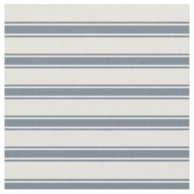 Beige and Slate Grey Coloured Lines Pattern Fabric (Close Up)