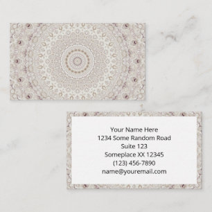 Beige and Taupe Mandala Pattern Design Business Card