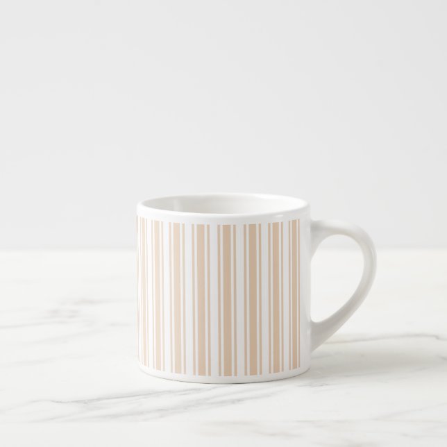Beige and white candy stripes espresso cup (Right)