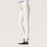 Beige and white candy stripes leggings<br><div class="desc">Beige and white candy stripes</div>