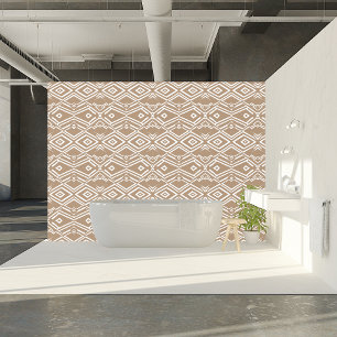 Beige And White Coastal Inspired Pattern Wallpaper