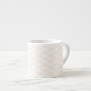 Beige and white diamond pattern espresso cup