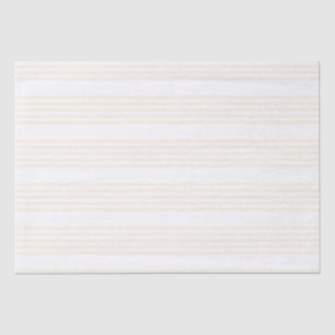 Beige and white five stripe pattern tissue paper