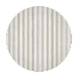Beige and White Ticking Stripe  Cutting Board