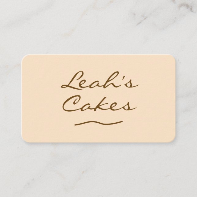 Beige Bakery Modern QR Code Business Card (Front)