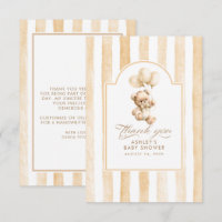 Beige Balloons and Teddy Bear Baby Shower