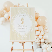 Beige Balloons Teddy Bear Vintage Baby Shower