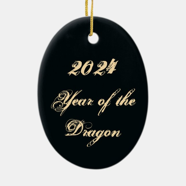 Beige Beast Ceramic Ornament (Back)