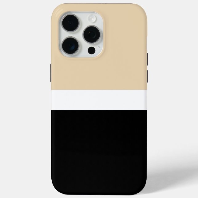 Beige Black Abstract Stripe Case-Mate iPhone Case (Back)