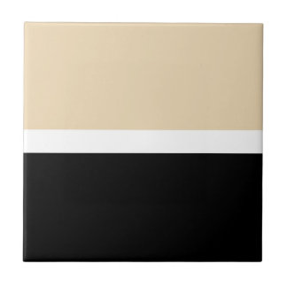 Beige Black Abstract Stripe Ceramic Tile