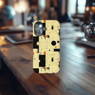 Beige & Black Balanced Geometric Art Phone Case