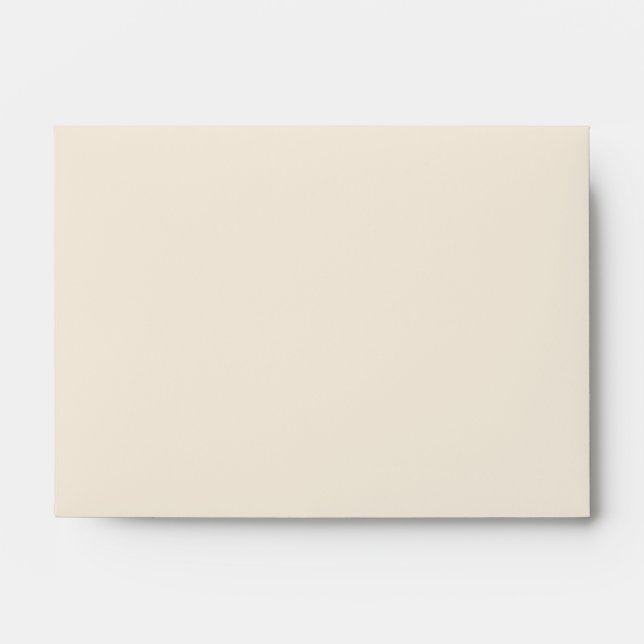 Beige Black Linen RSVP Envelopes (Front)