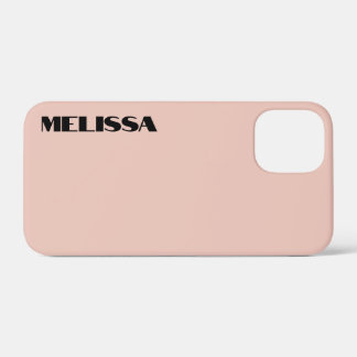 Beige Black Modern Bold Typography  iPhone 12 Mini Case