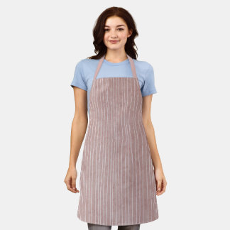 Beige Blush Pale Stripes  Apron