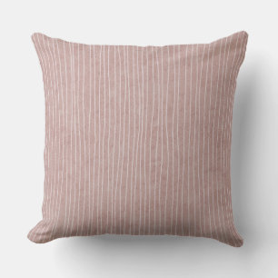 Beige Blush Pale Stripes Throw Pillow