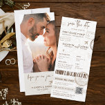 Beige Boarding Pass Destination Photo Wedding Invitation<br><div class="desc">Beige Boarding Pass Destination Photo Wedding Invitation. Matching items available.</div>