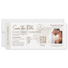 Beige Boarding Pass Destination Wedding QR code