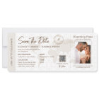 Beige Boarding Pass Travel Wedding Qr Code