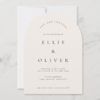 Beige Boho Arch Modern Wedding