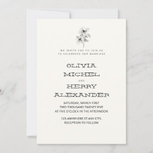 BEIGE BOTANIC CLASSY INVITATION