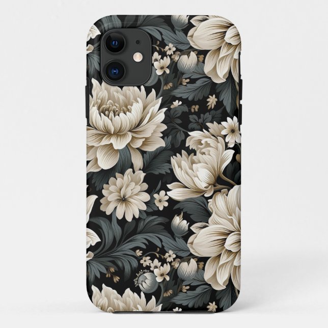 Beige Botanical, beautiful, nature, floral Case-Mate iPhone Case (Back)