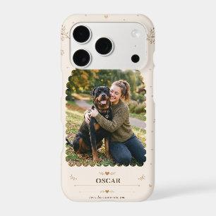 Beige Botanical Personalised Dog Photo Easy Custom