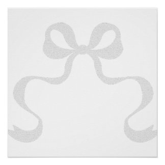 Beige Bow Art Poster