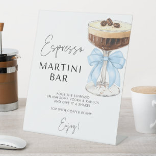 Beige Bow Espresso Martini Bar Sign