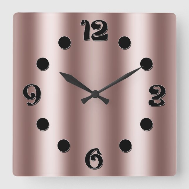 Beige Brown Blurred vertical stripes for curtain Square Wall Clock (Front)