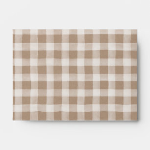 Beige Buffalo Check Envelope