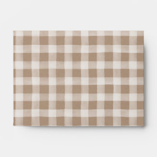 Beige Buffalo Check Envelope