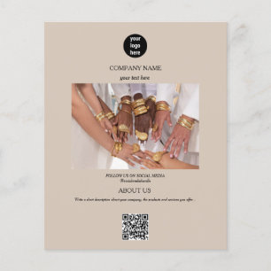 Beige Business Logo Promotional Advertising Flyer