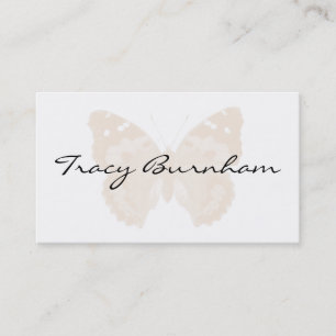 Beige Butterfly Personalised Business Cards