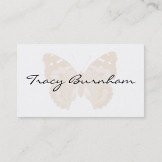 Beige Butterfly Personalised Business Cards