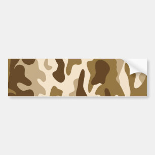 Beige camouflage pattern bumper sticker