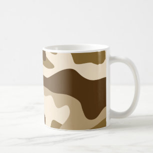 Beige camouflage pattern coffee mug