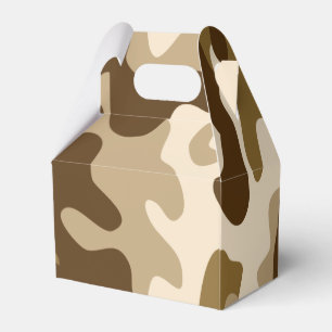Beige camouflage pattern favour box