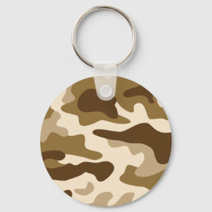 Beige camouflage pattern key ring