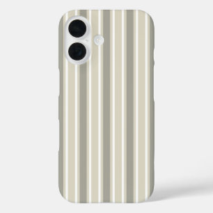 Beige candy stripes iPhone 16 case