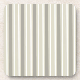 Beige candy stripes coaster