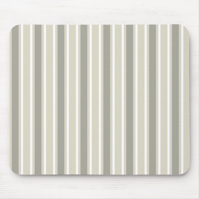 Beige candy stripes mouse pad (Front)