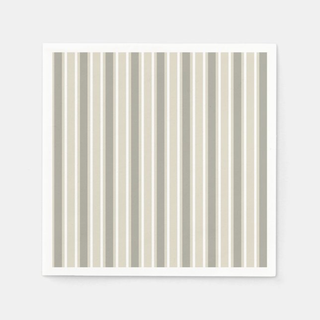 Beige candy stripes napkin (Front)