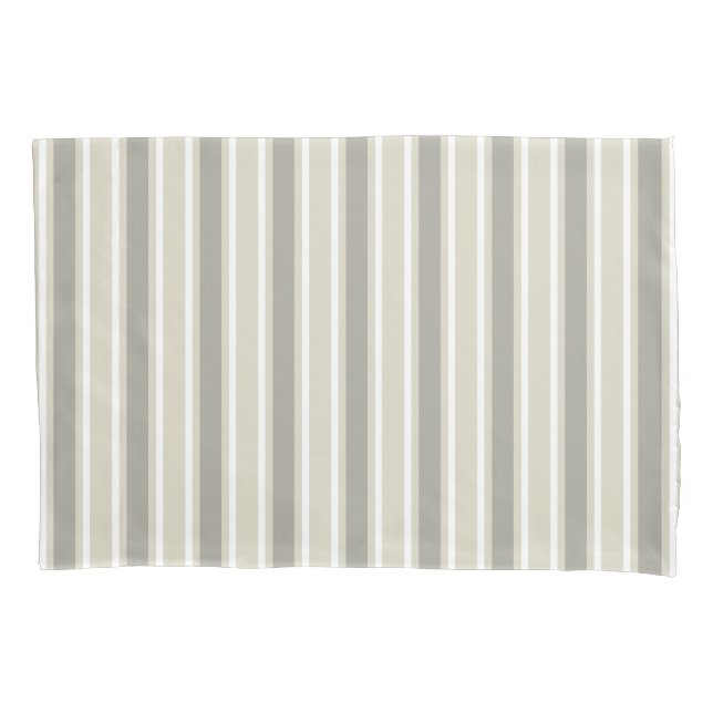 Beige candy stripes pillowcase (Front)