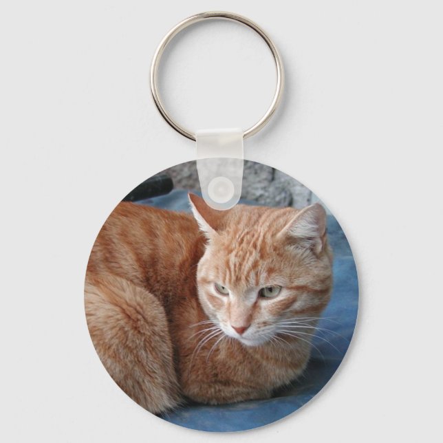 Beige Cat Key Ring (Front)