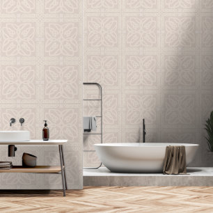 Beige Celtic Knot Pattern Wallpaper