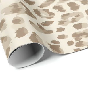 Beige Cheetah Print Wrapping Paper