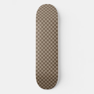 Beige Chequered Pattern  Skateboard