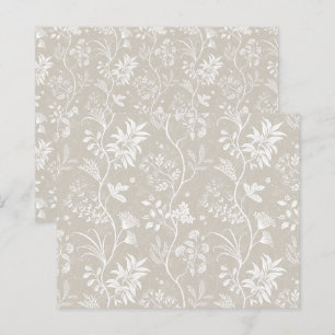Beige Chintz Reverie Elegant Botanical Scrapbook