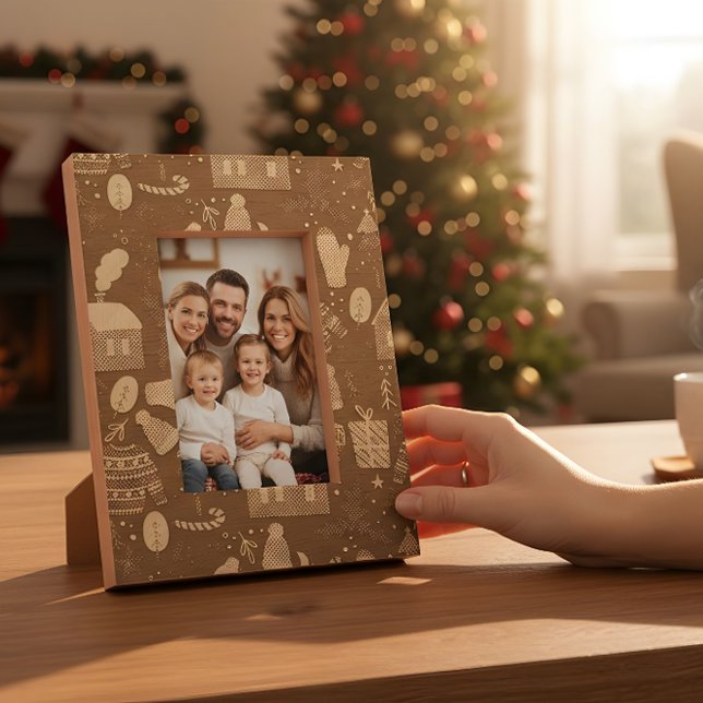 Beige Christmas Desk Frame – Festive Holiday Desig (Creator Uploaded)